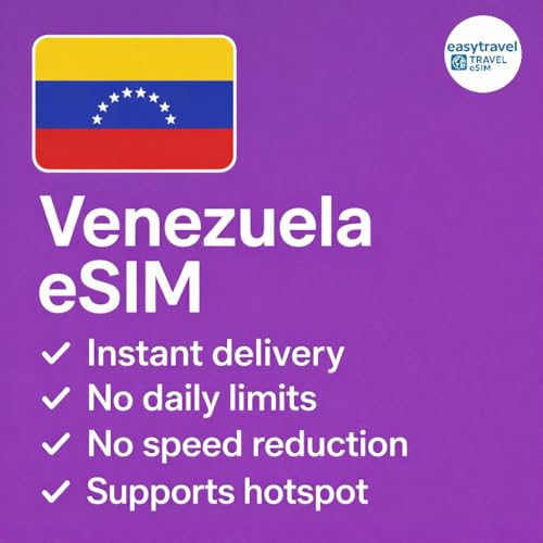 Venezuela eSIM High-Speed-Daten unterstützen Hotspot 30 Tage 3-20 GB E-Mail-Lieferung (5 GB für 30 Tage)