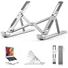 BoYata laptopstandaard, 6 niveaus in hoogte verstelbare draagbare laptophouder voor bureau, aluminium opvouwbare…