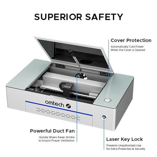 Omtech RYGEL-0503 Polar 350 Desktop Laser Engraver,50W Co2 Laser Engraving Machine thumb #4