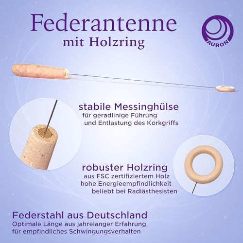Tensor Auron Einhandrute mit Korkgriff und Holzring, 43 cm, ultraleicht