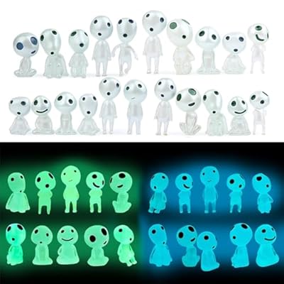 Wekuw 20 Elfos de Árboles Luminosos Princesa Mononoke Luminoso áRbol Elfos Figuras de árboles Brillantes de Resina y balcón para jardín para Micro Paisaje Patio al Aire Libre Patio(Azul e Verde) | Ya disponible en tu tienda friki favorita! En mundofriki.es!