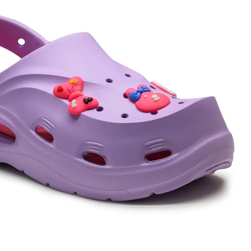 Image of ASIAN INDIGO-08 Stylish Women Clogs | Lightweight, Comfortable & Breathable Slip-Ons with Trendy 3D Stickers
