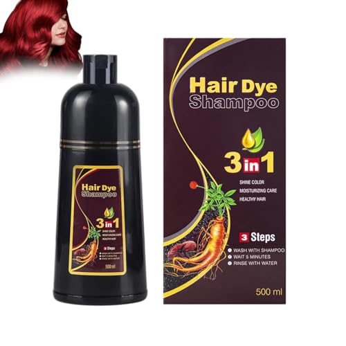 Mikabila Tinte en crema color rojo vino,Tinte de cabello en crema,Reflejos Profundos, Alta Cobertura, Calidad de Salón Duradera,tono elegante, apto para todo tipo de cabello, 500ml