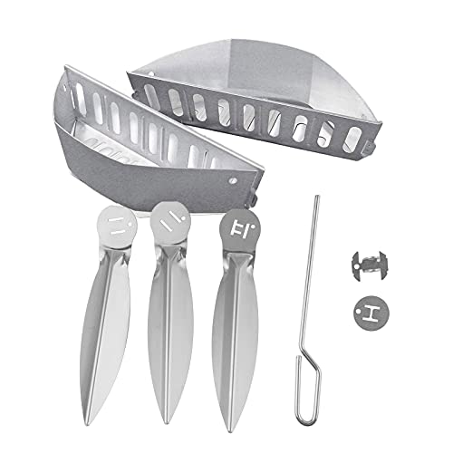 WELL GRILL 7403 & 7444 Char-Basket Holzkohlekörbe Cleaning System Kit for Weber 22-1/2-Inch One-Touch, Edelstahl Kohlekorb Charcoal Briquet Holders for Alle Anderen 57 und 67CM Kugelgrills