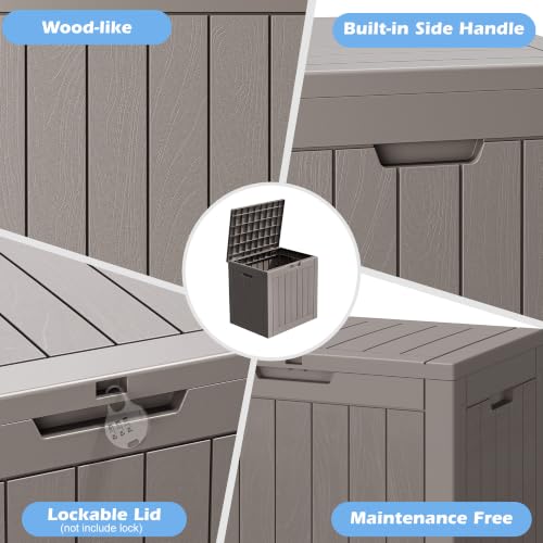 Image of Outdoor Storage Box Waterproof, 35 Gallon Deck Box for Patio Storage