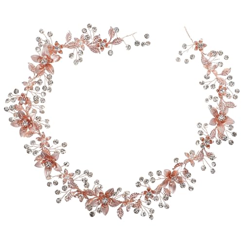 KESYOO 1pc Fashion Bridal Dress Belt Dress Belt Wedding Diamond Bridal Belt for Women Wedding Belts Sash for Wedding (Rose Gold)