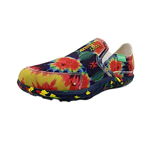 Men's Casual Canvas Slip on Loafers Leisure Flat Boat Shoes