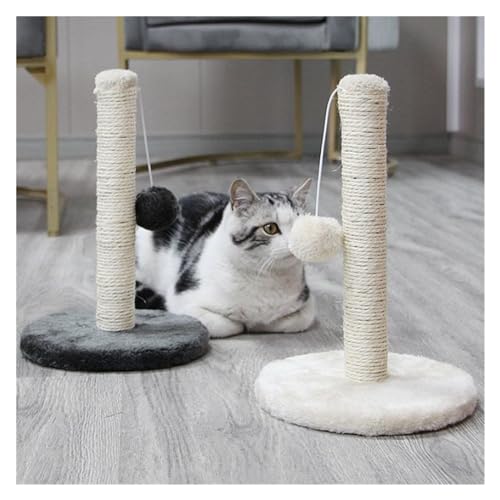 Planche à gratter for chat colonne verticale en sisal abricot