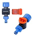 GRÜNTEK Tap/Hose Water Filter, Garden Water Filter, Filter Quick Removal in 2 Seconds, for 1/2 inch and 3/4 inch Tap, Universal Quick Connection.
