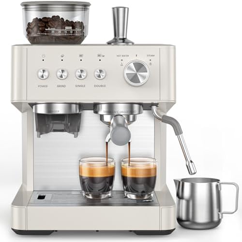 Electactic 20 Bar Espresso Machine with Built-in Anti-Clog Coffee...