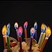 Angelflames Birthday Candles with Colored Flames (12 per box, holders included) (12, Medium)