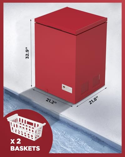 ADT Low temperature Chest Freezer 3.5 Cubic Feet Free-Standing Top Door Freezers 14℉ to -40℉ on Fridge.com