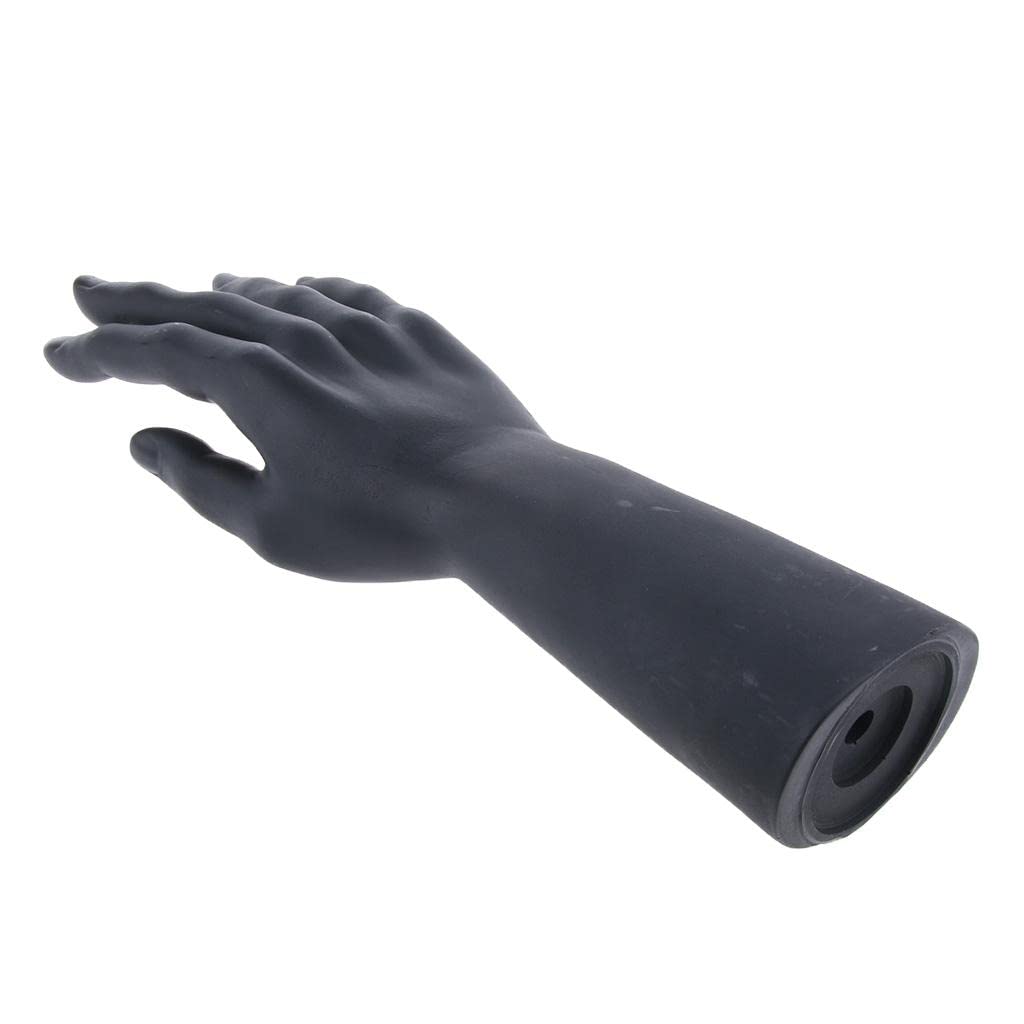 MILAAN Male Mannequin Hand for Glove Jewelry Ring Watch Display Right Hand Black