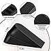 Big Door Stopper Heavy Duty Wedge Rubber Door Stop Works on All Floor Surfaces Height up to 1.9 Inches Non-Scratching Doorstops Special for Home Office School Heavy Door (4 Packs, Black)