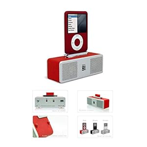 Digifocus Pocket HiFi Mini Audio Station für iPod, Rot