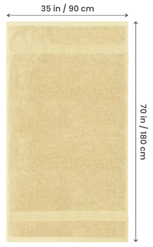 Image of Utopia Towels Jumbo Bath Sheets, 2 Pack, 35x70 in, 600 GSM Cotton, Beige
