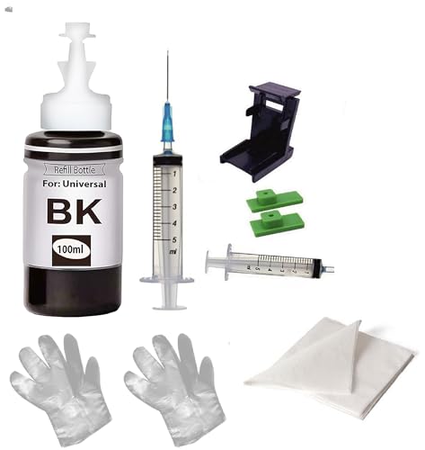 Image of CANOFF 805xl Refill Ink for H.p. /Can0n Cartridge 805,682,802,678,901,818,21,22,680,27,703,704,803,PG40,47,88, 89,740,745,810,830 and,CL 41,57,98,99,741,746,811,831100ml (K)