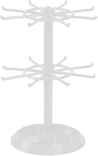 Miniatura 4 de Soporte de exhibición giratorio de dos encimeras, soporte de exhibición giratorio de joyería, collar, llavero, colgantes, organizador