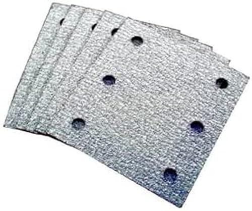 Makita 742520-A Pack of 5 Hook & Loop 6-Hole Sanding Sheets, 80 Grit