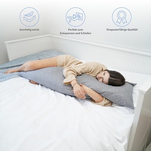 Totsy Baby Seitenschläferkissen Schwangerschaftskissen 40x145 cm - Kuschelkissen Schlafkissen...