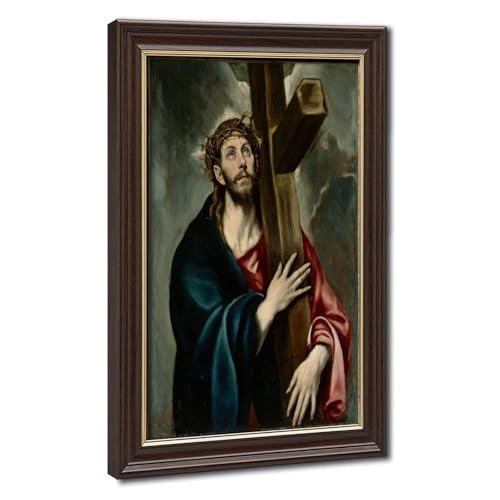 Toile El Greco Christ à la croix pour décoration murale de salon et bureau