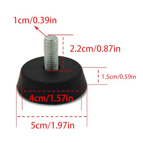 Patas de nivelación ajustables de alta resistencia para suministros de muebles, pack de 6 6