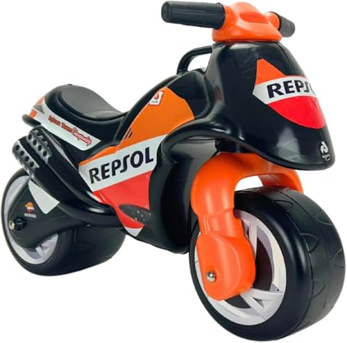Moto Porteur Enfant 18 Mois à 3 Ans sans Pédales Bebe - Neox Repsol Licence Repsol Stable + Ergonomique Moto Draisiènne 2 Ans Roues Larges + Transport Facile + Style Course | INJUSA