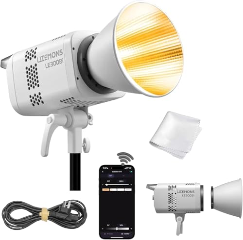 �y���{��������EGodox���K�㗝�X�zGodox LE300Bi LED�r�f�I���C�g 58900Lux @1M (5600K) 315W 2800K-6500K�o�F�� �����F CRI98 TLCI98 NFC�E�A�v������ �É����[�h 11��FX���� Bow