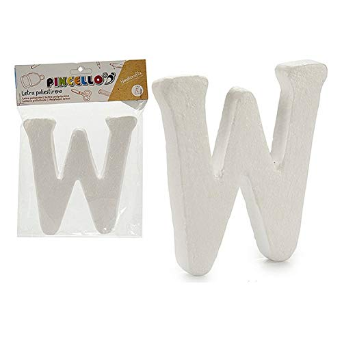 Pincello S3607145 Letra W Poliestireno, Materiales Varios, Multicolor, Talla Única
