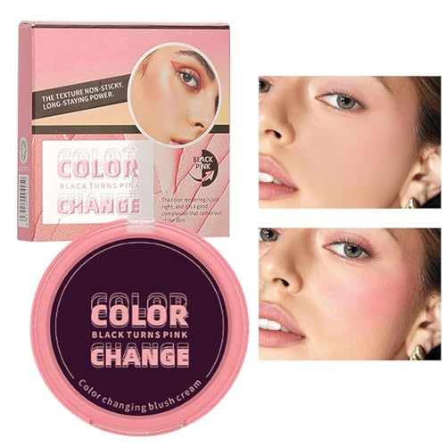 Blush crème de beauté, crème blush pour le visage,Fard à joues crème hydratant multi-usages - PH Reacting Creme Blush pour rencontres, voyages d'affaires