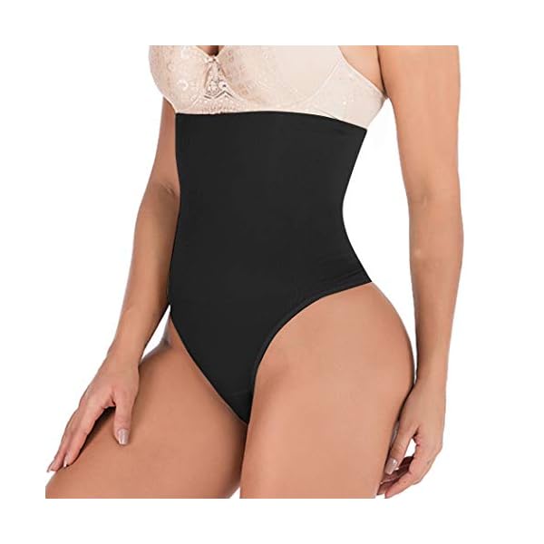 FUT-328-Women-Waist-Cincher-Girdle-Tummy-Control-Thong-Panty-Butt-Lifter-Shapewear-Slimmer-Body-Shaper FUT Thong Shapewear for Women Waist Cincher Girdle Tummy Control Panties Hi-Waist Body Shaper Black