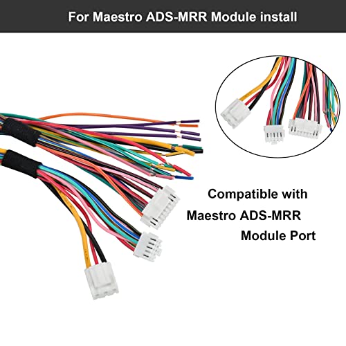 Red Wolf Hrn-Rr-To2 T Harness Car Radio Factory Integrate Wiring Adapter For Toyota 2012-2019 Non Jbl System Retain Steering Wheel Control Amp Interface Fit Meastro Ads-Mrr Module Aftermarket Stereo #TOP2