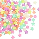 Taille et contenu:Les perles étoiles phosphorescentes comprennent 200 pièce d'environ 13mm (0.51 pouces) de large, 12mm (0.47inch ) long, 7mm (0.28 pouces) d'épaisseur, trou:3.8mm (0.15 pouces). Venez avec 1 boîte en plastique