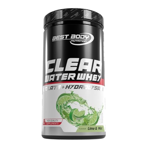 Best Body Nutrition Clear Water Whey Protein Isolat 450g Lime & Mint – Premium Whey mit 91 % Proteinanteil – Zuckerfrei, Fettfrei, Laktosefrei – Klare Lösung – Ohne Klumpen – Für aktive Lebensstile