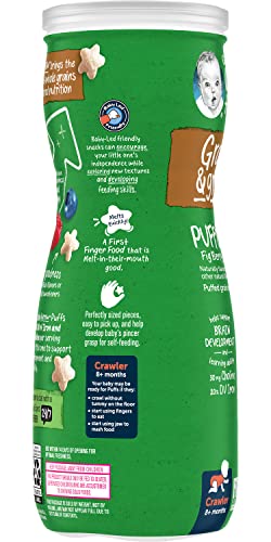 Gerber Organic For Baby Grain & Grow Puffs, Fig Berry, Non-Gmo & Usda Organic Puffed Grain Snack For Crawlers, Baby-Led Friendly, 1.48-Ounce Canister (Pack Of 3) #TOP23