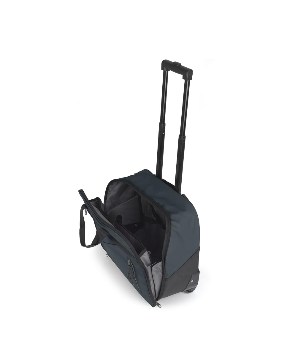 Gabol - Maletín con Ruedas y Funda para Portátil 15,6” Canada 40x36x19 cm - Equipaje de Cabina Ligero 1,85 kg con Capacidad 22L - Diseño Español en Poliéster Resinado - Verde