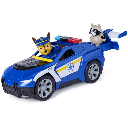 Paw Patrol: Search & Rescue, Chase Rescue Cruiser Vehicle with 2 Figures, Police Car Toy with Pull-Back Action, Kids Toys for Boys & Girls Ages 3+