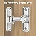 Barn Door Lock Latch, 90 & 180 Degree Heavy Duty Barn Door Latch Hardware Barn Door Locks and Latches Sliding Door Lock Home Safety Gate Locks Fit for Garage, Garden, Bathroom, Cabinet(Silver)