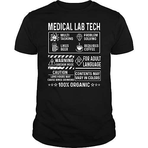 Medical Lab Tech Multitasking Problem Solving Job Title - Unisex Tee Black