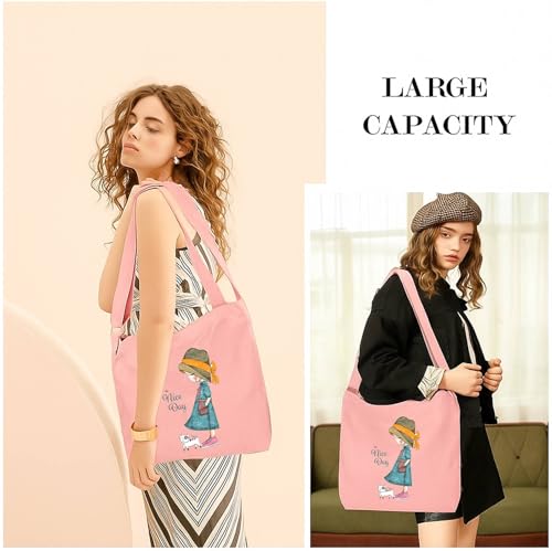 Image of Lify Women's Retro Large Size Canvas Shoulder Bag Hobo Crossbody Handbag Casual Tote - 1 Piece