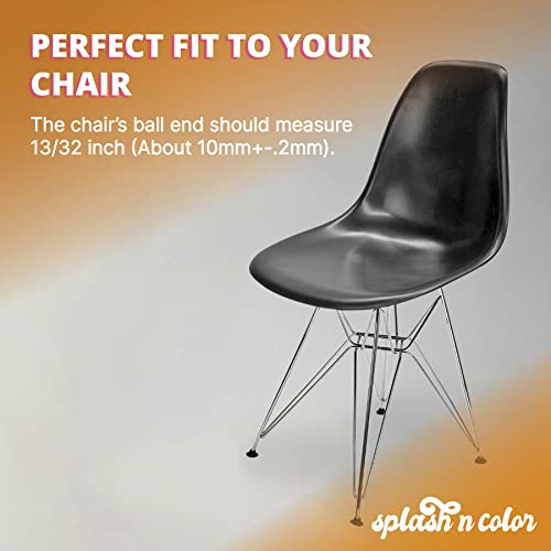 SplashNColor 16-Pack Chair Glides for Eames Eiffel Style Chairs, Durable Replacement Furniture Feet Easy to Install, Protects Floors from Scratches and Damage for Home and Office Use, Made in USA by splash n color - Used condition - Image 3