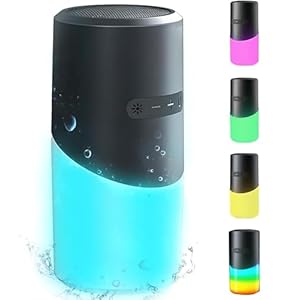 Bluetooth Speaker,Portable Bluetooth Speaker Wireless Loud,IPX5 Waterproof Speaker with RGB LED Light,Bluetooth 5.3,Support TWS Pairing Tf Card,for/Shower/Home/Pc/iPhone/Outdoor