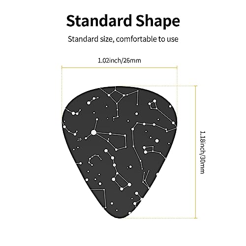 Lot de 12 médiators de guitare en forme de constellation étoilée – Tendance et durable – Dans une boîte pour ukulélé guitare électrique basse - Les Beatles, Paul McCartney, John Lennon, RIngo Starr, George Harrison Lot de 12 médiators de guitare en forme de constellation étoilée - Tendance et durable - Dans une boîte pour ukulélé guitare électrique basse – Image 5