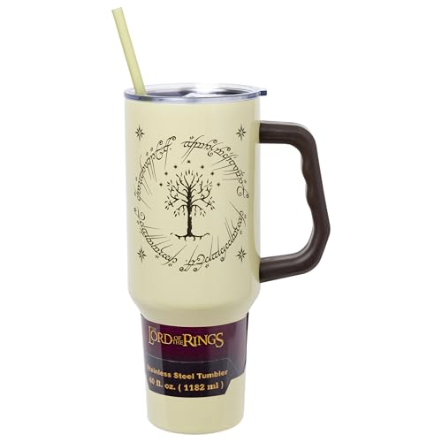 Silver Buffalo Lord of the Rings Tree Gondor, Stainless Steel Tumbler, 40oz