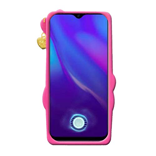 Image of Unirock Hello Kitty Back Case Cover for Asus Zenfone Max Pro M1| 3D Cute Hello Kitty Case |Soft Silicone Rubber Back Cover with Pendant Kitty Cover for Asus Zenfone Max Pro M1 (Pink)