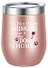 Pufuny It's Not Really Drinking Alone If The Dog Is Home, 12 oz Stemless Funny Wine Tumbler | Unique Gift Idea for Dog Mom, Dog Dad, Men, Women, Veterinarian | Birthday Present for Dog Lovers