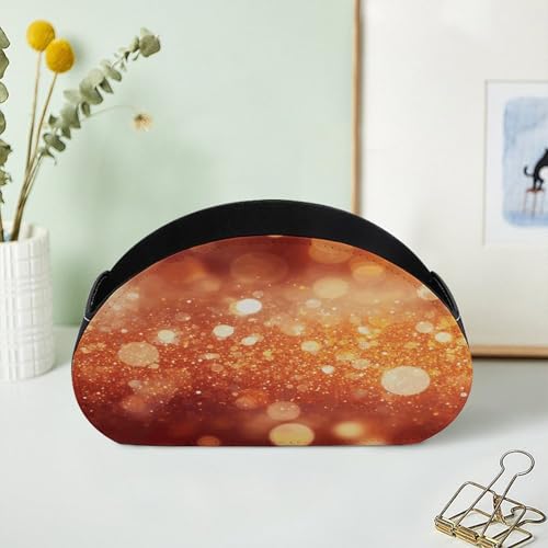 Support de télécommande en cuir orange avec 5 compartiments - 8