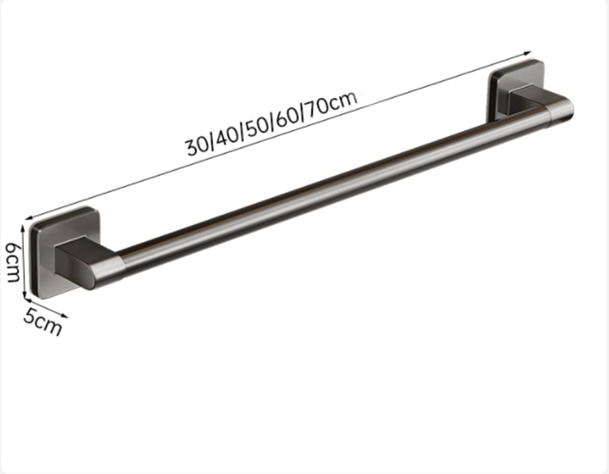 Toallero Toallero Barras Toallero Toallero Toallero Soporte para Baño Cocina Collar Soporte Montado en la Pared Acero Inoxidable Cromado Para Ducha Armario Habitación (Color: Blanco, Tamaño: 70 cm)