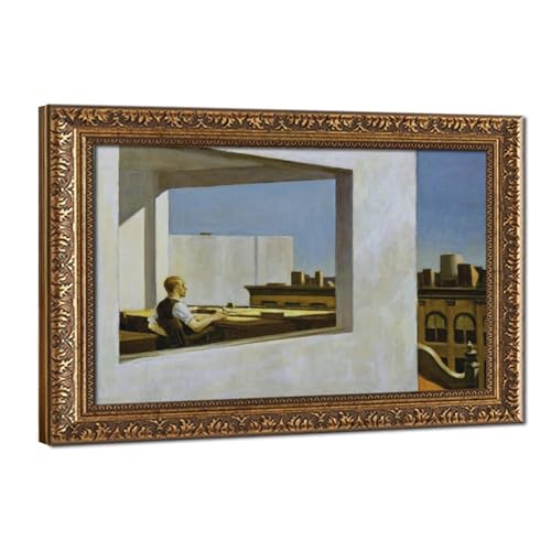 Toile Office in A Small City Hopper tableau idéal pour bureau calme