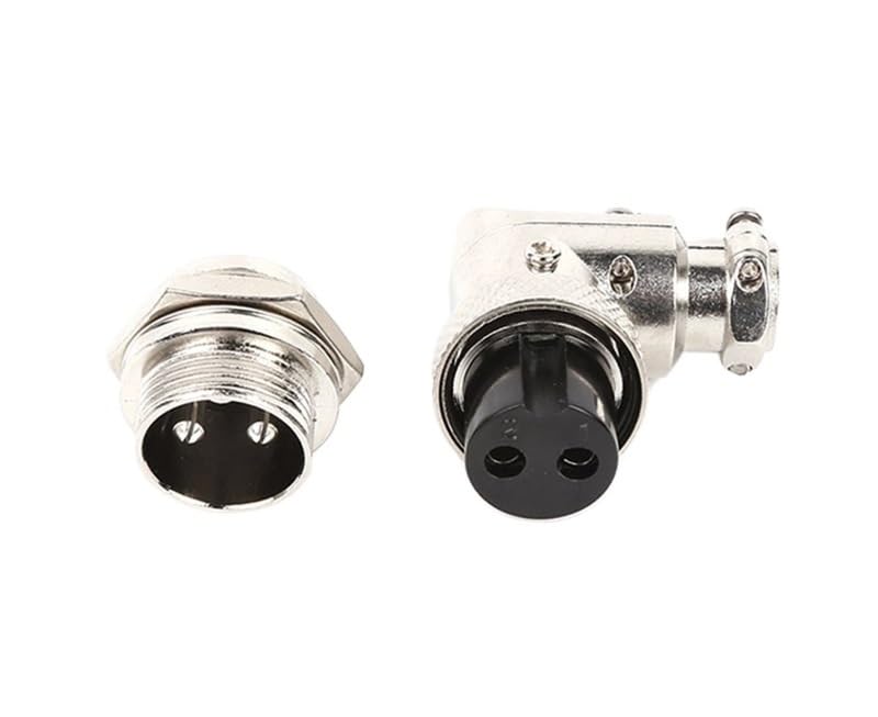 Conector de aviación GX16 codo 6 pines macho y hembra miniatura 1